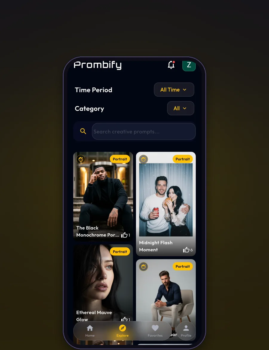 Prombify — explore grid