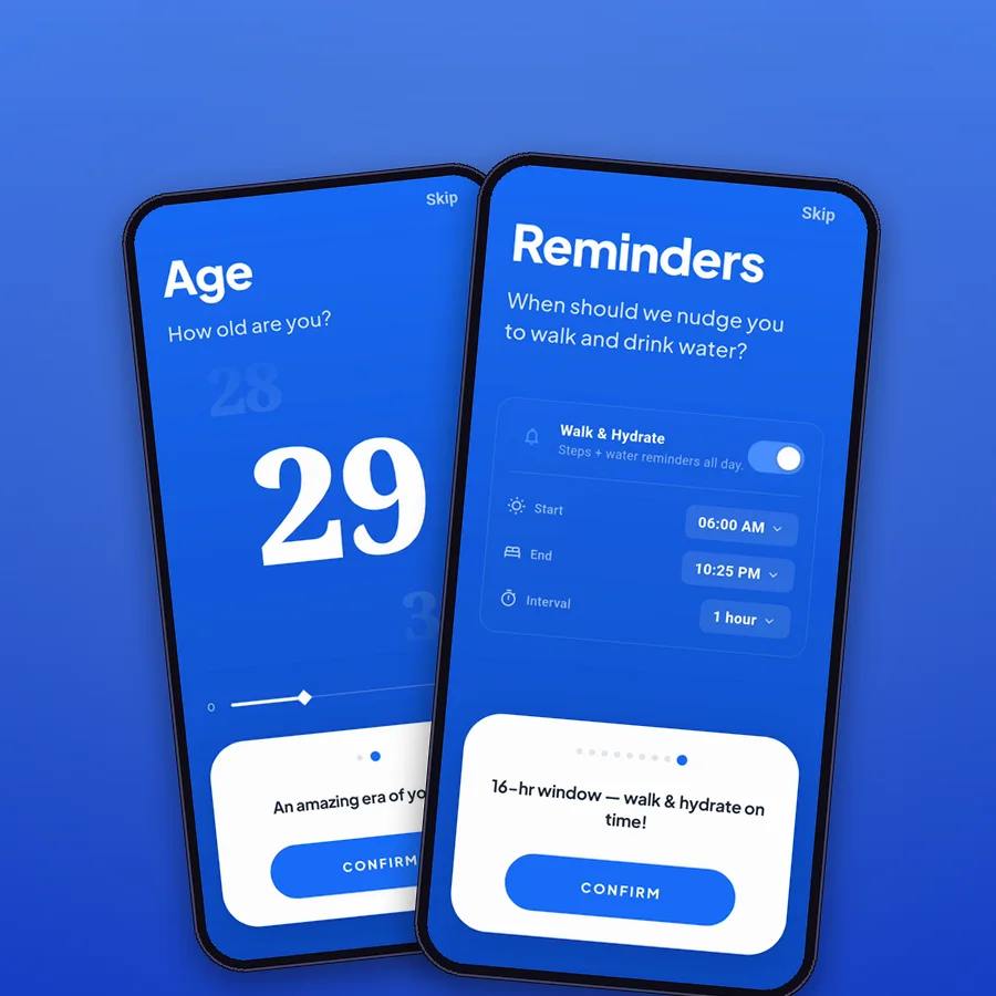 Steplike — age & reminder onboarding